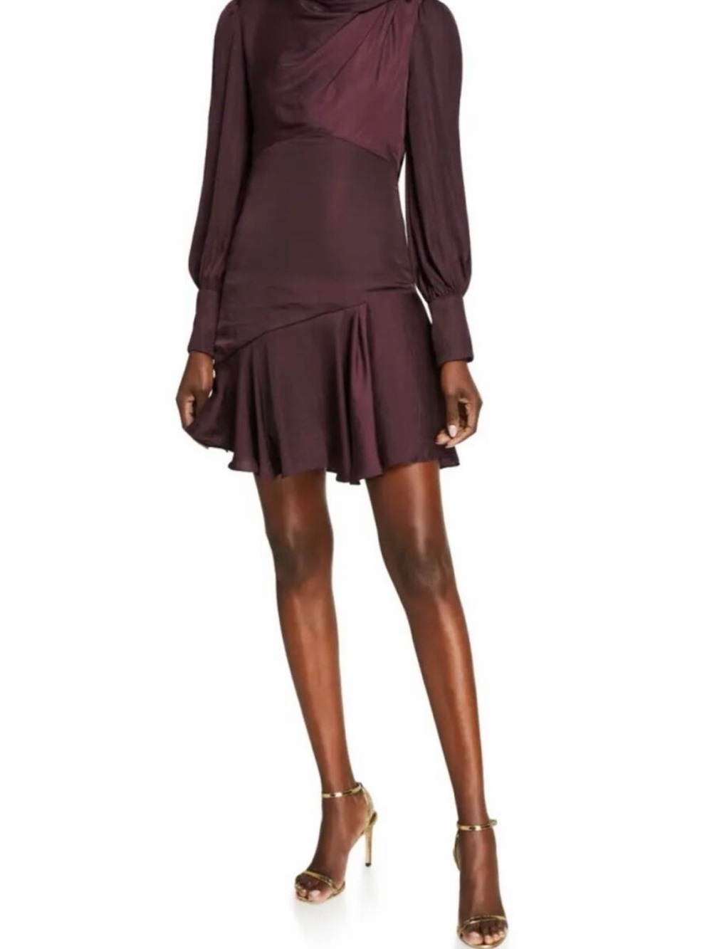 Ever New Plum Long-Sleeve Mini Dress